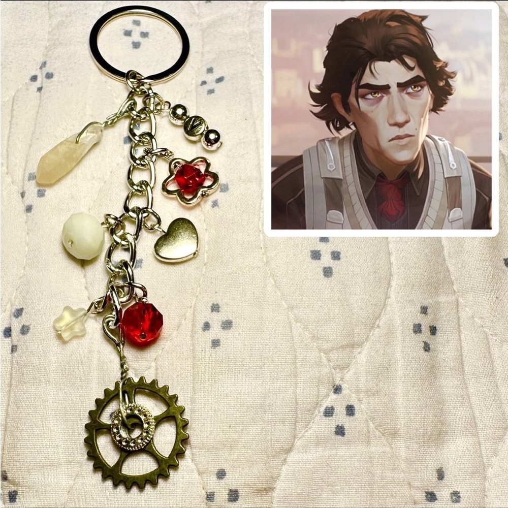 Arcane Inspired Viktor Clutter Keychain Bag Purse Charm Bracelet-Style